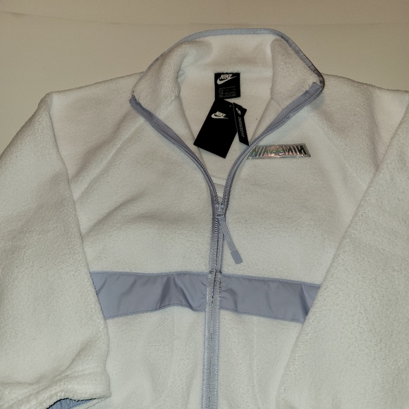 Nike Sportswear Women's Sherpa Jacket White - Picture 16 of 16